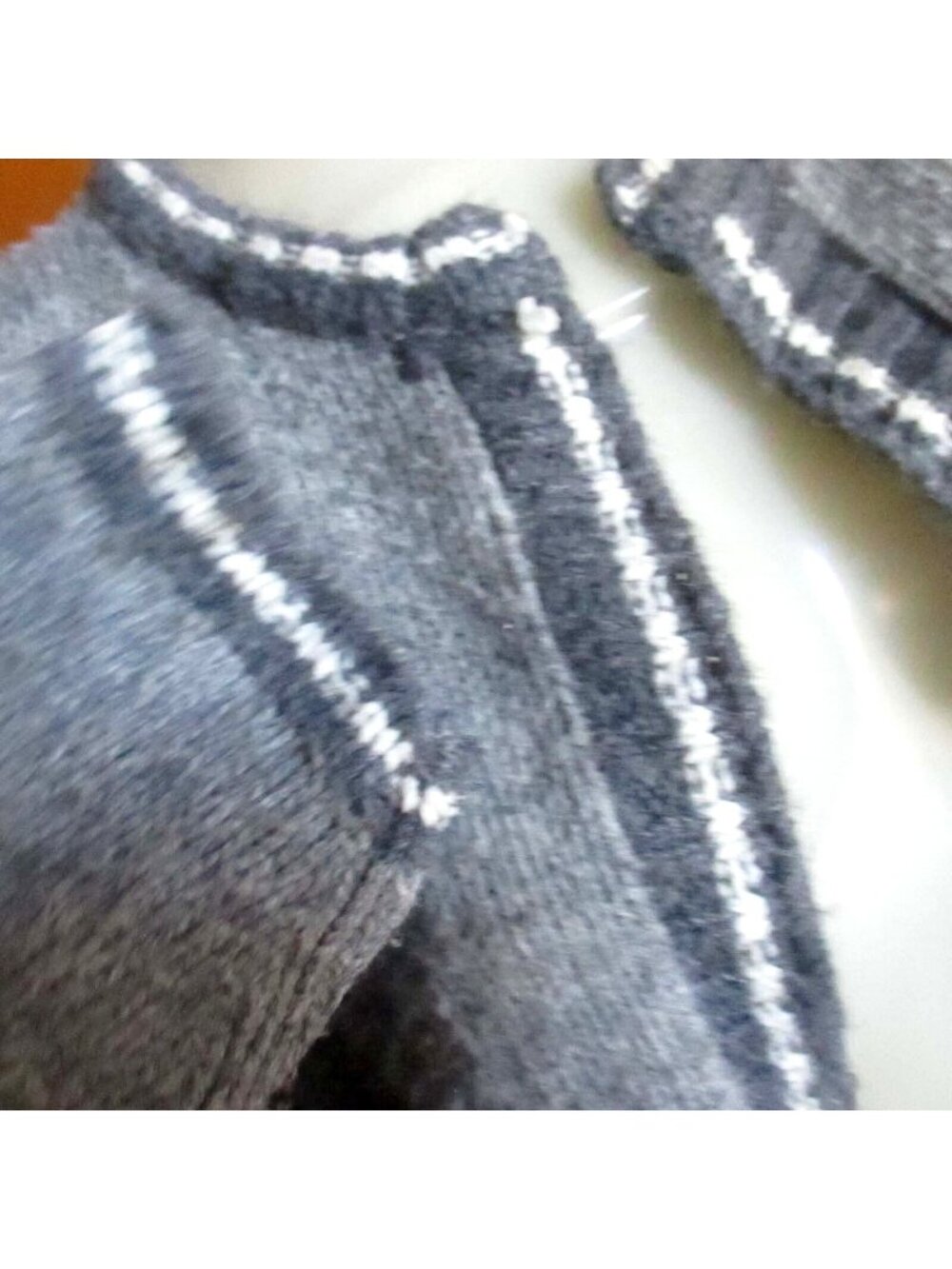 Medium Vintage Cardigan Sweater Penneys Womens Gray Open-Front Size 38 1960's